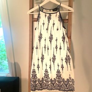 White and Blue embroidered pretty sundress